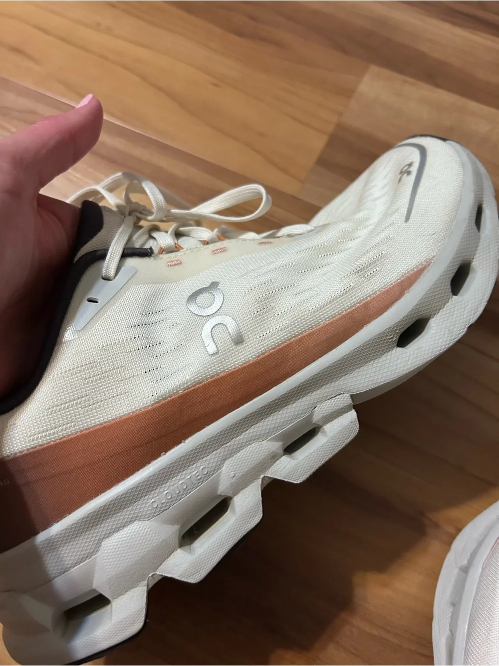 On Running Women's Cloudspark White/Navy Running Shoes